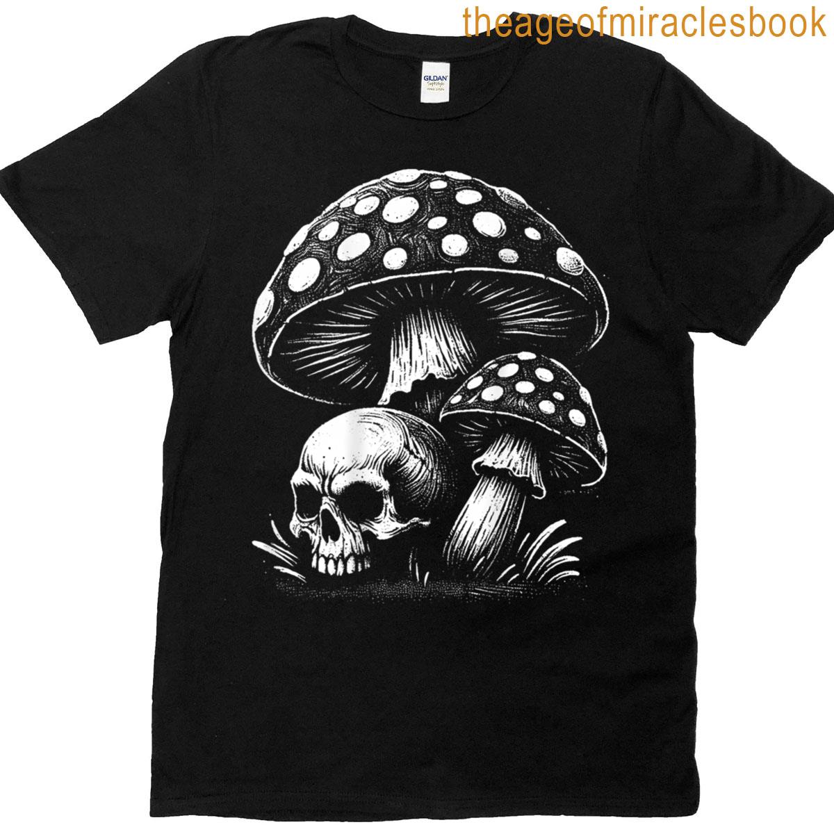 Cool Trippy Psychedelic Mushroom Art Backside T-shirt
