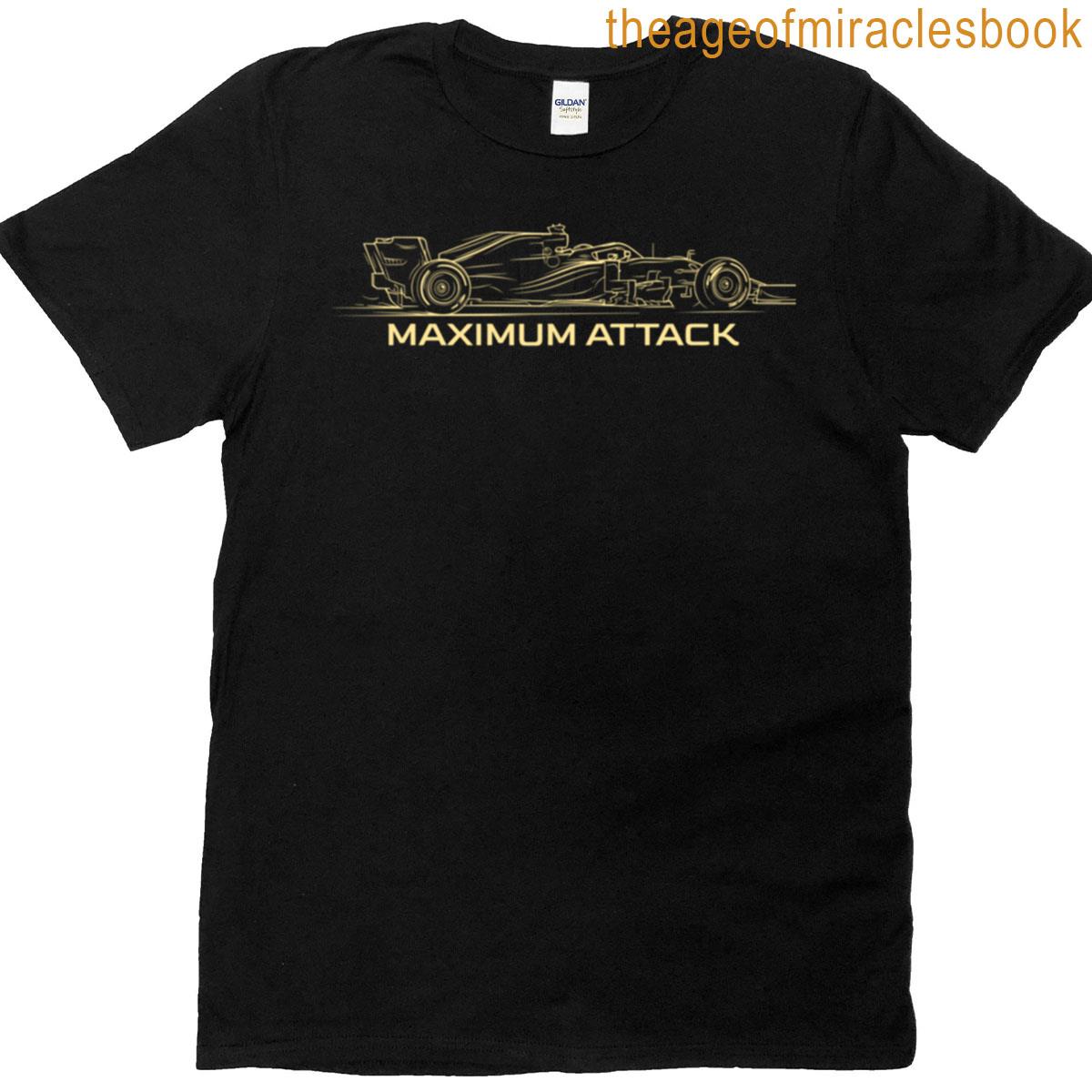 Maximum Attack Formula Race Car Line Art T-shirt