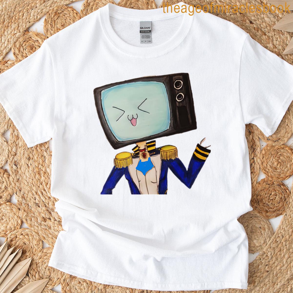Royal Broadcast Tv Head Character T-shirt