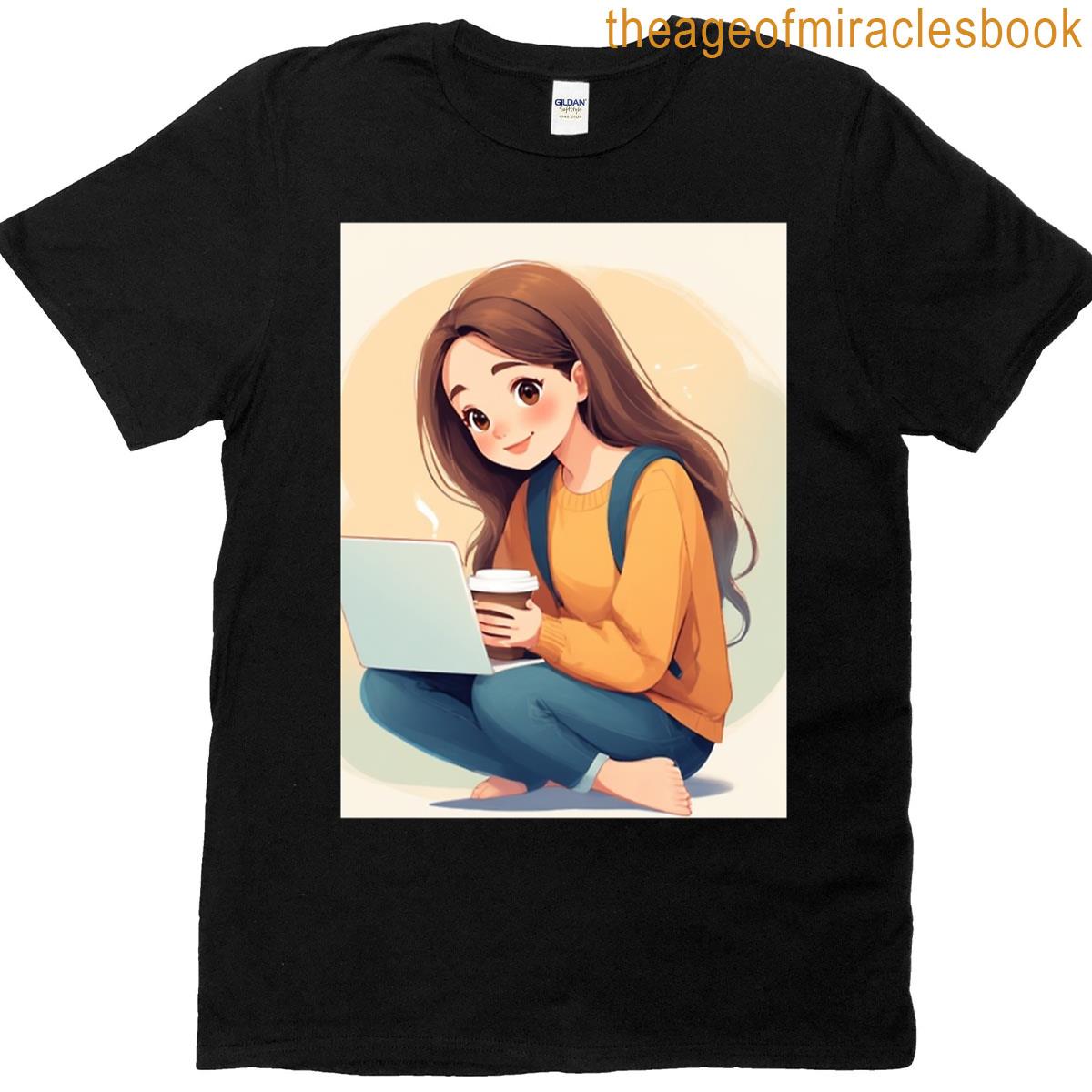 Coffee Lover Aesthetic Illustration T-shirt