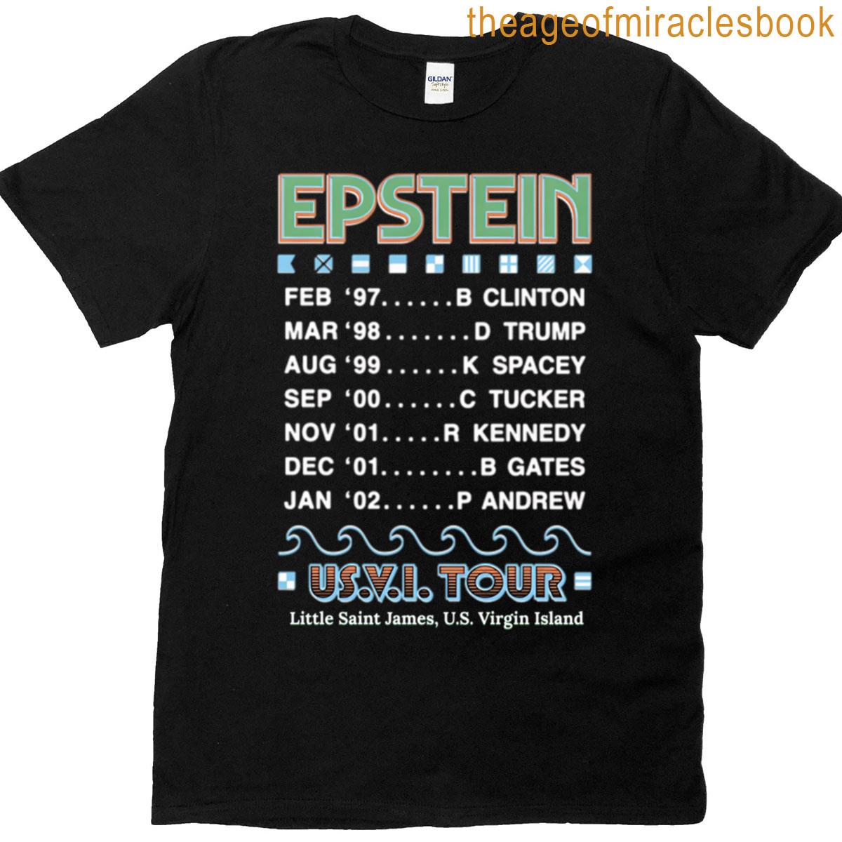 Jeffrey Epstein Usvi Tour T-shirt