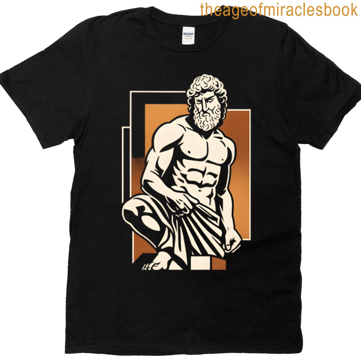 Michelangelo David Statue Marble Duotone Gradient Tee T-shirt