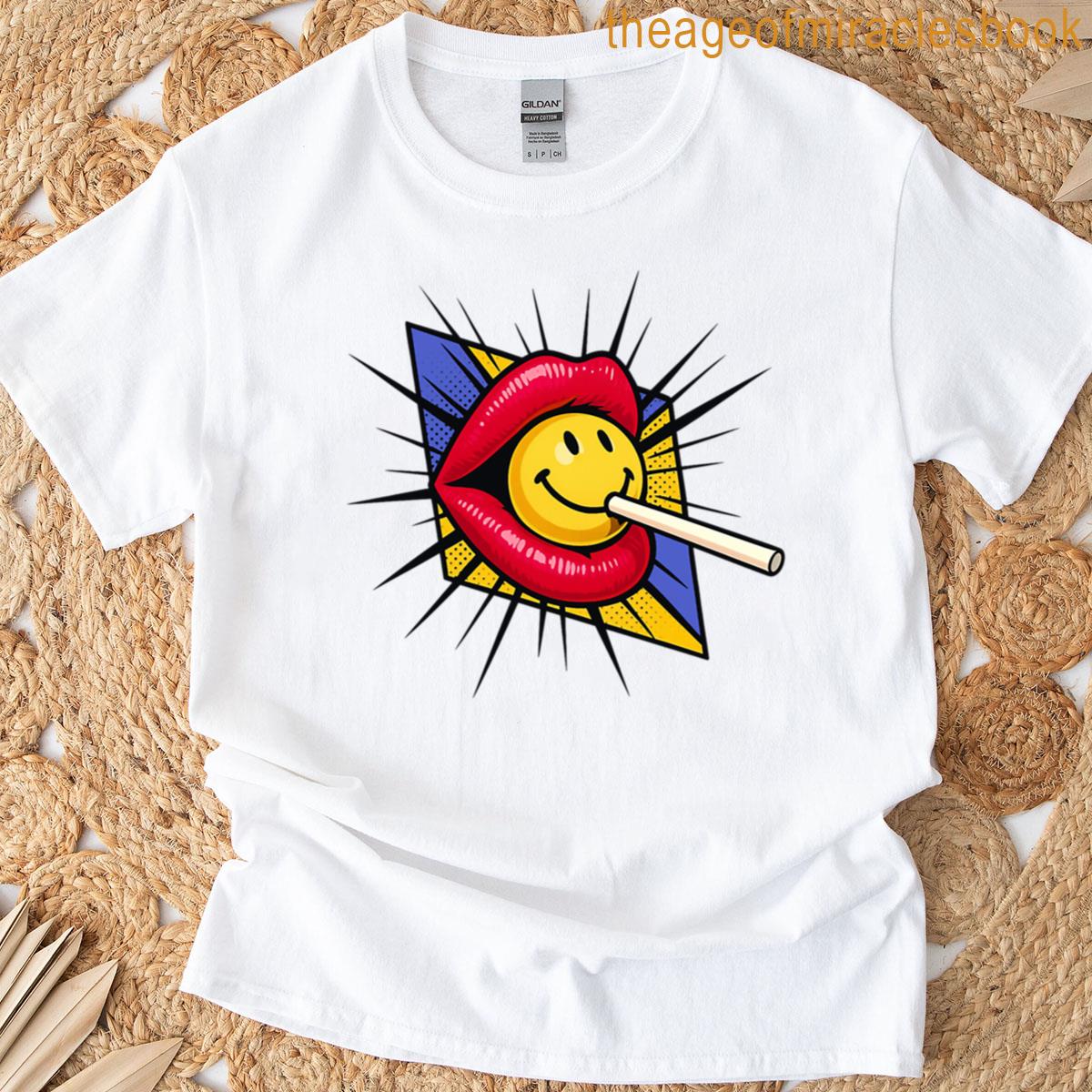 Pop Lips With Smiley Lollipop T-shirt