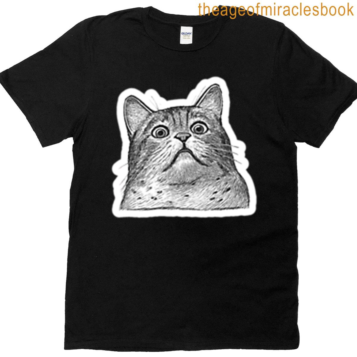 Sketched Horrified Kitty T-shirt