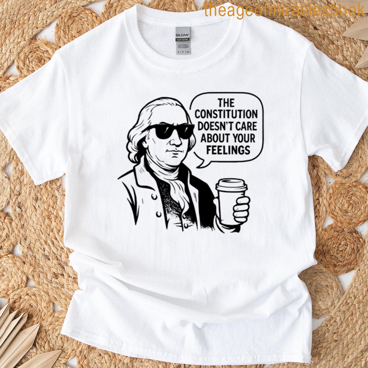 Founding Father Coffee Satire T-shirt Founding Father Coffee Satire T-shirt