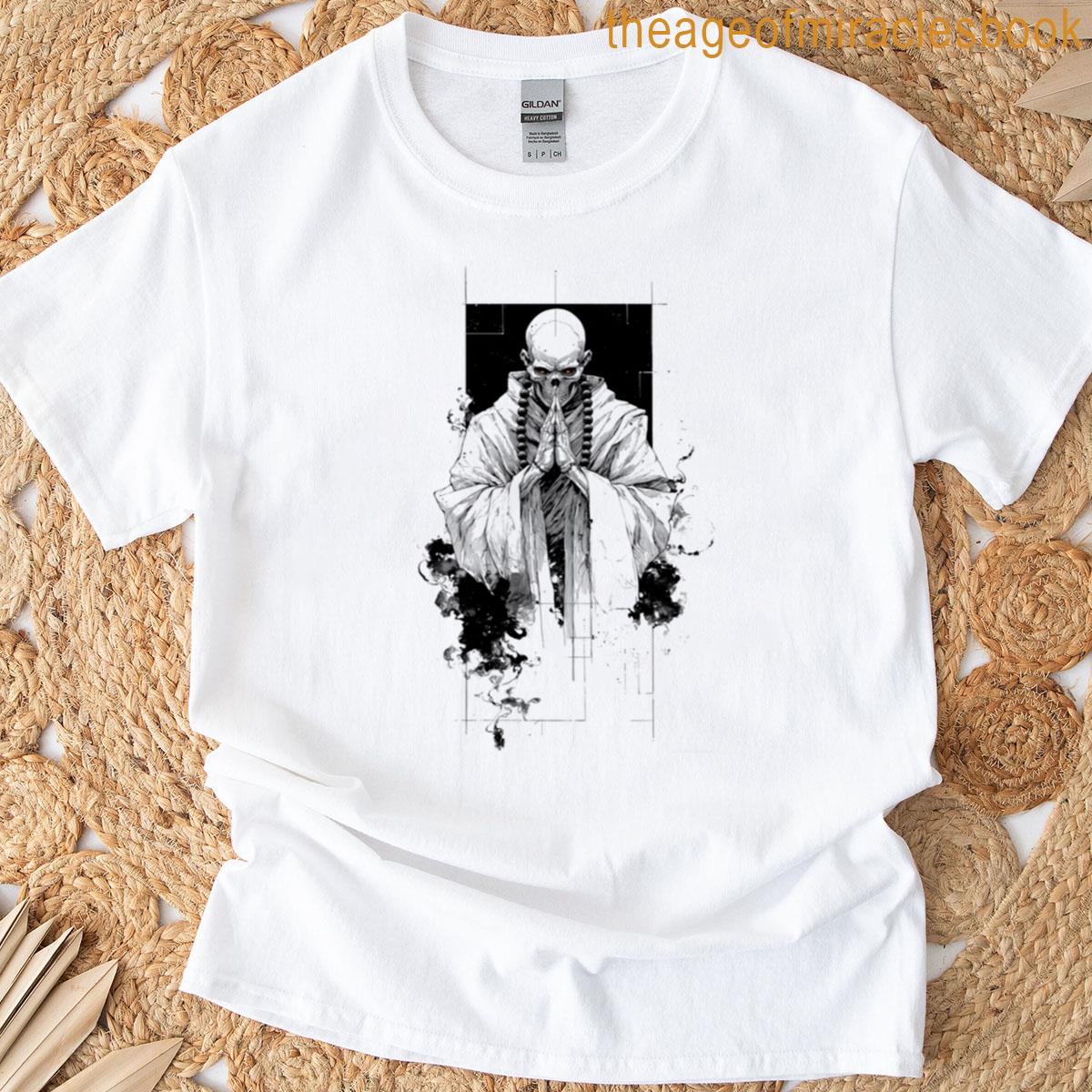 Monk Skeleton 01 Silent Dharma T-shirt
