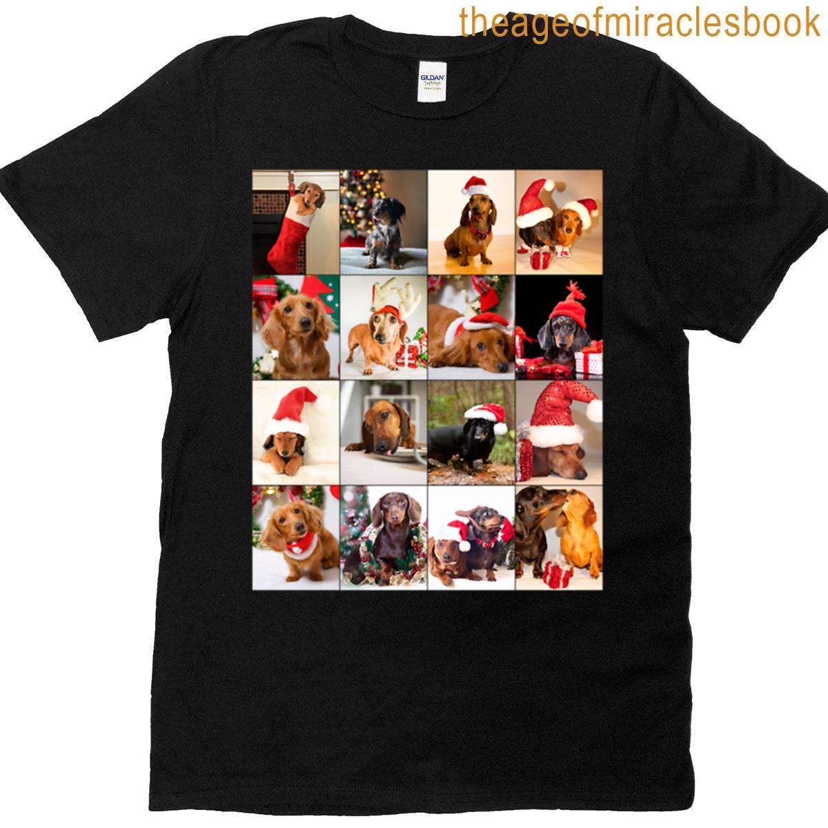 Christmas Dachshund Collage T-shirt