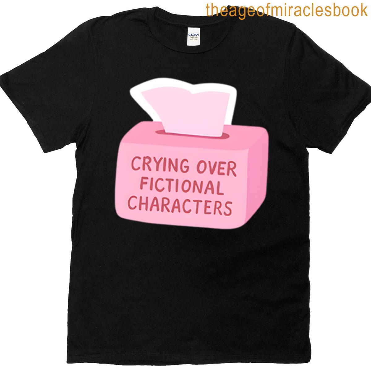 Crying Over Fictional Characters Aesthetic Tissue Boxes T-shirt