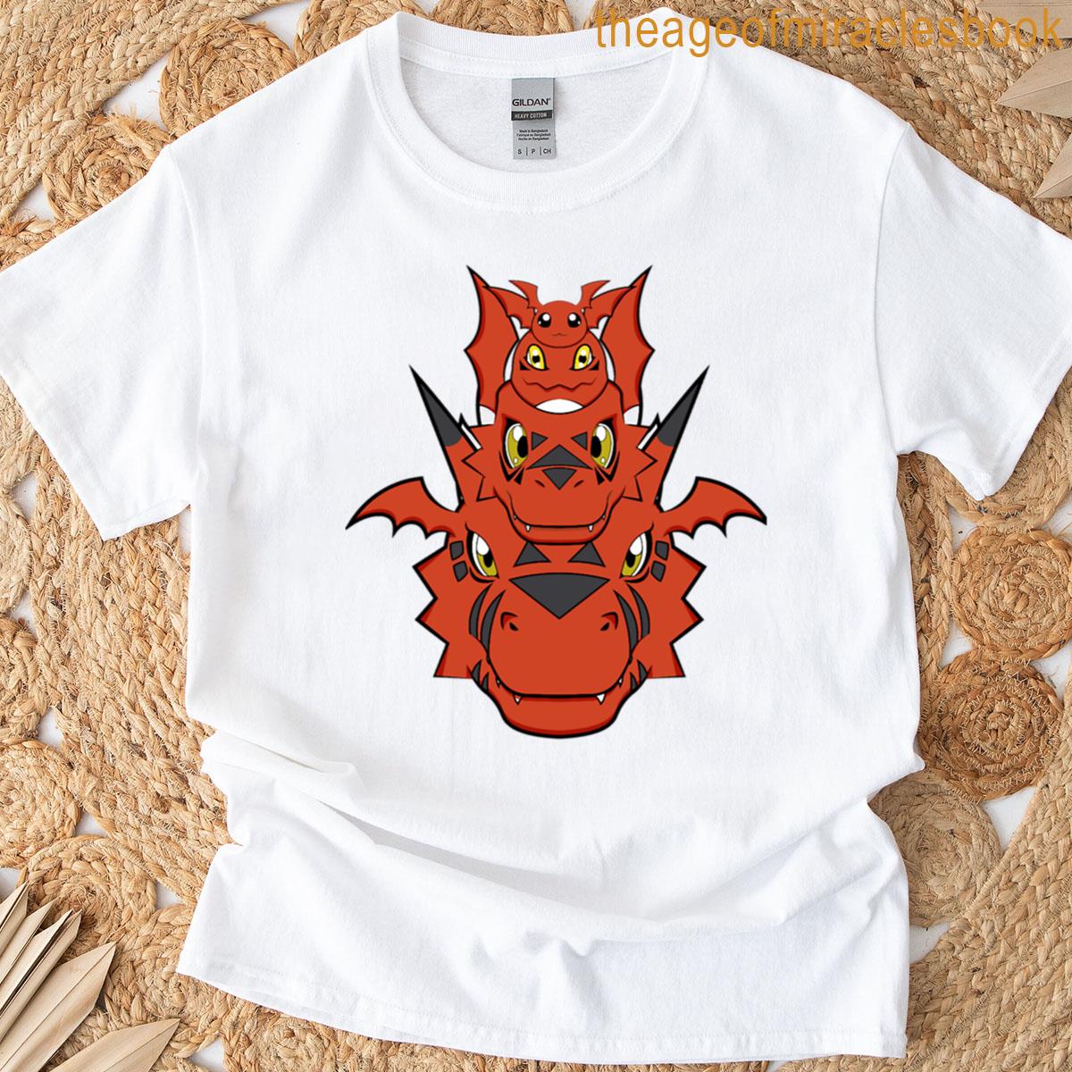 Jyarimon Gigimon Guilmon Growlmon Evolution Active T-shirt