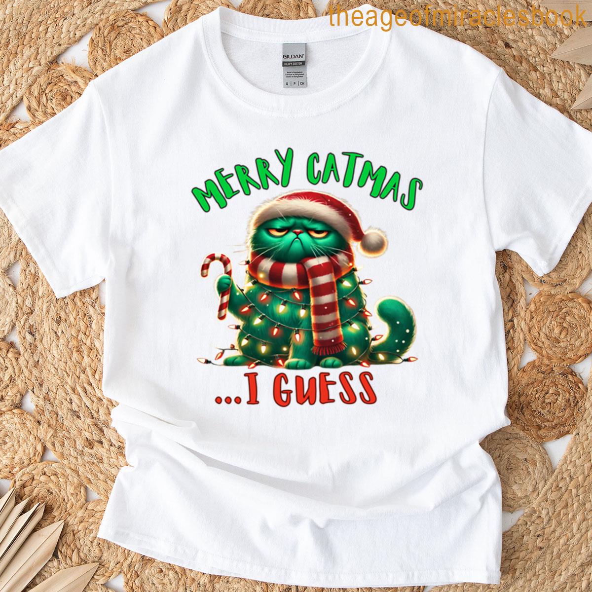 Merry Catmas – Grumpy Christmas Cat T-shirt