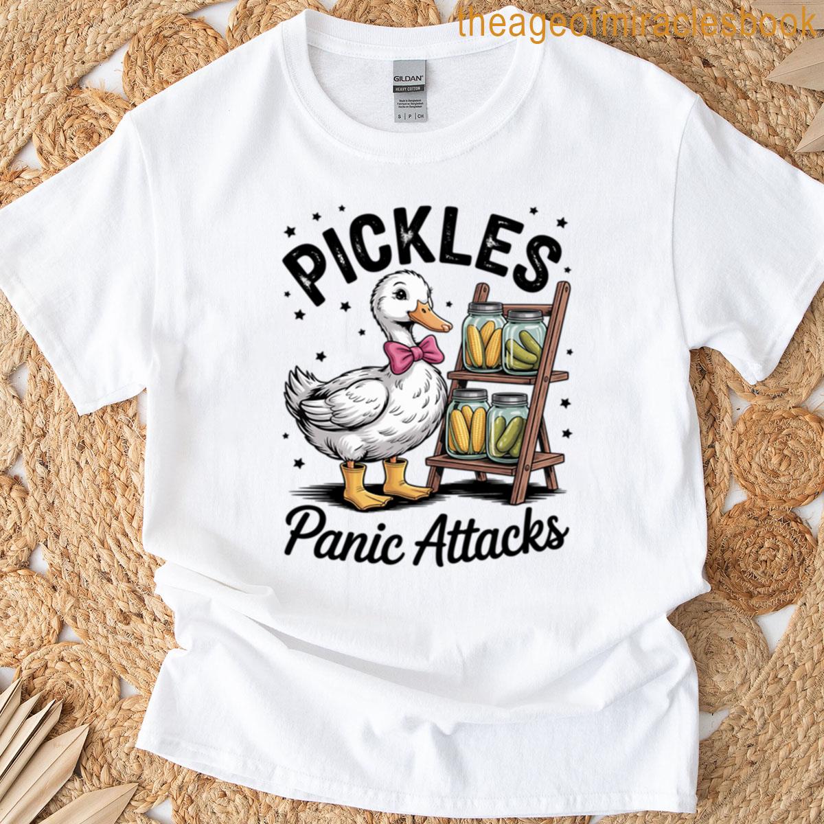 Pickles And Panic Attacks Funny Goose In Boots T-shirt