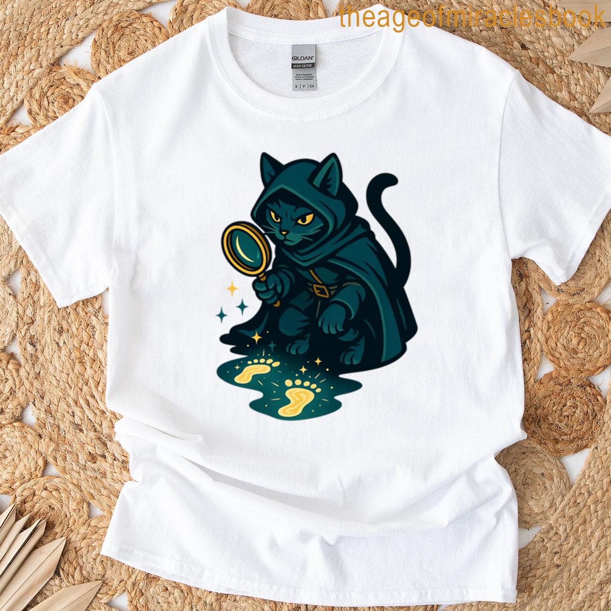Shadow Tracker Rogue Cat Investigator Rpg T-shirt