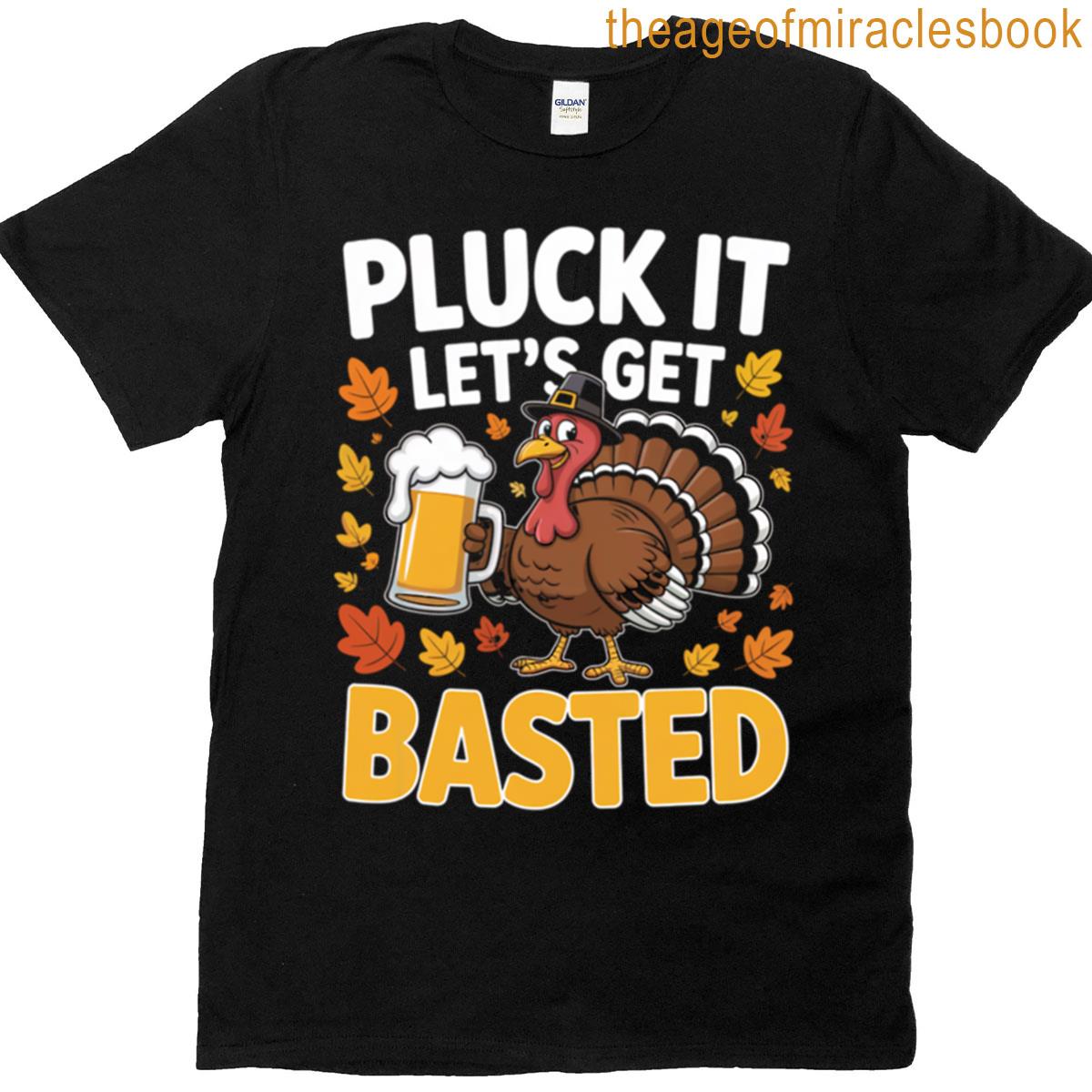Tipsy Thanksgiving Turkey Funny Fall Design T-shirt