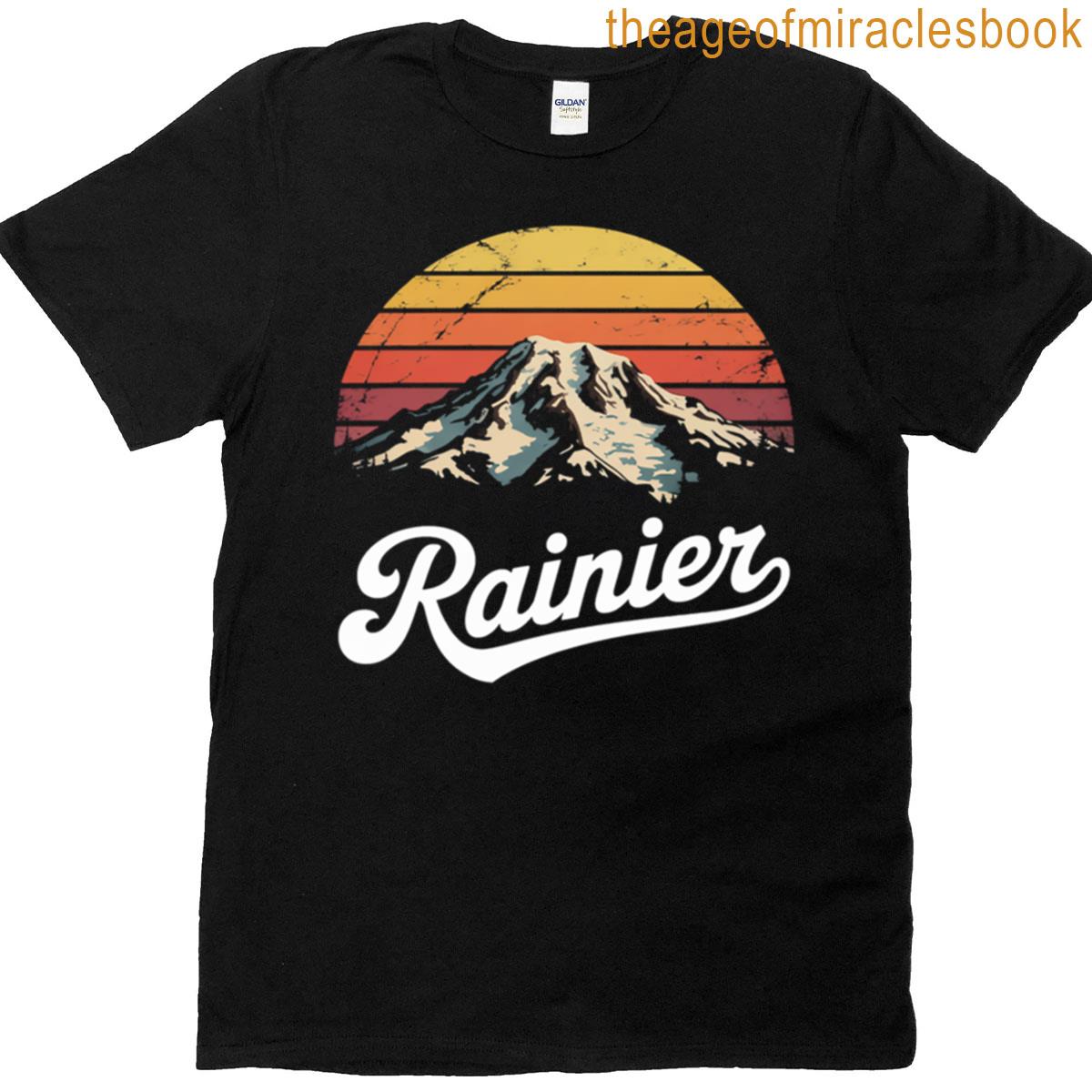 Vibe Mount Rainier Mountains Sun T-shirt