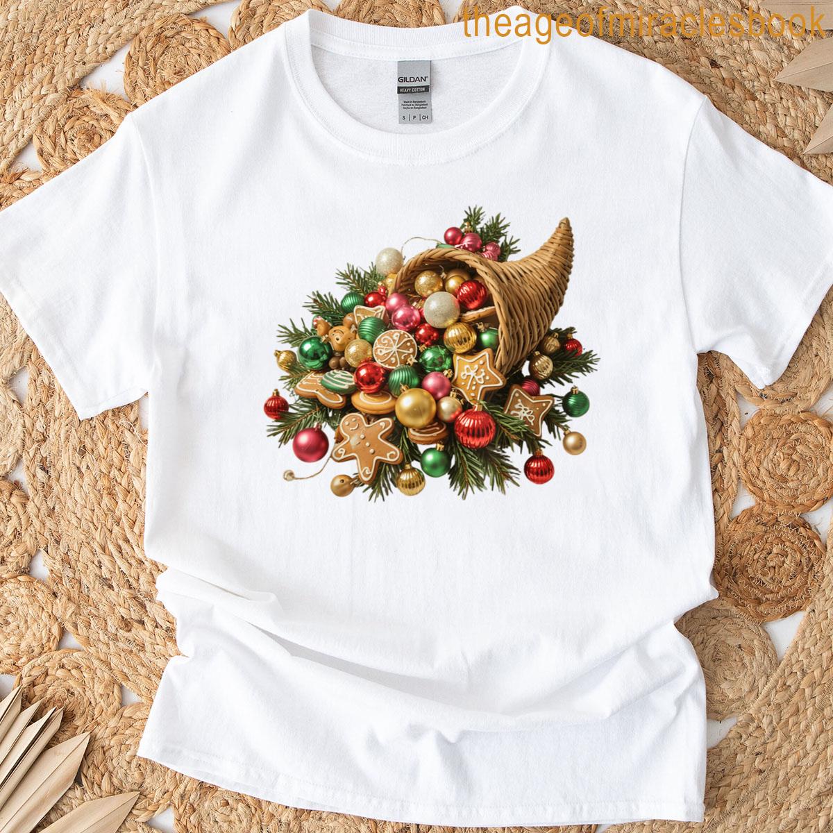 Candy Canes Ginger Bread Christmas And A Cornucopia T-shirt