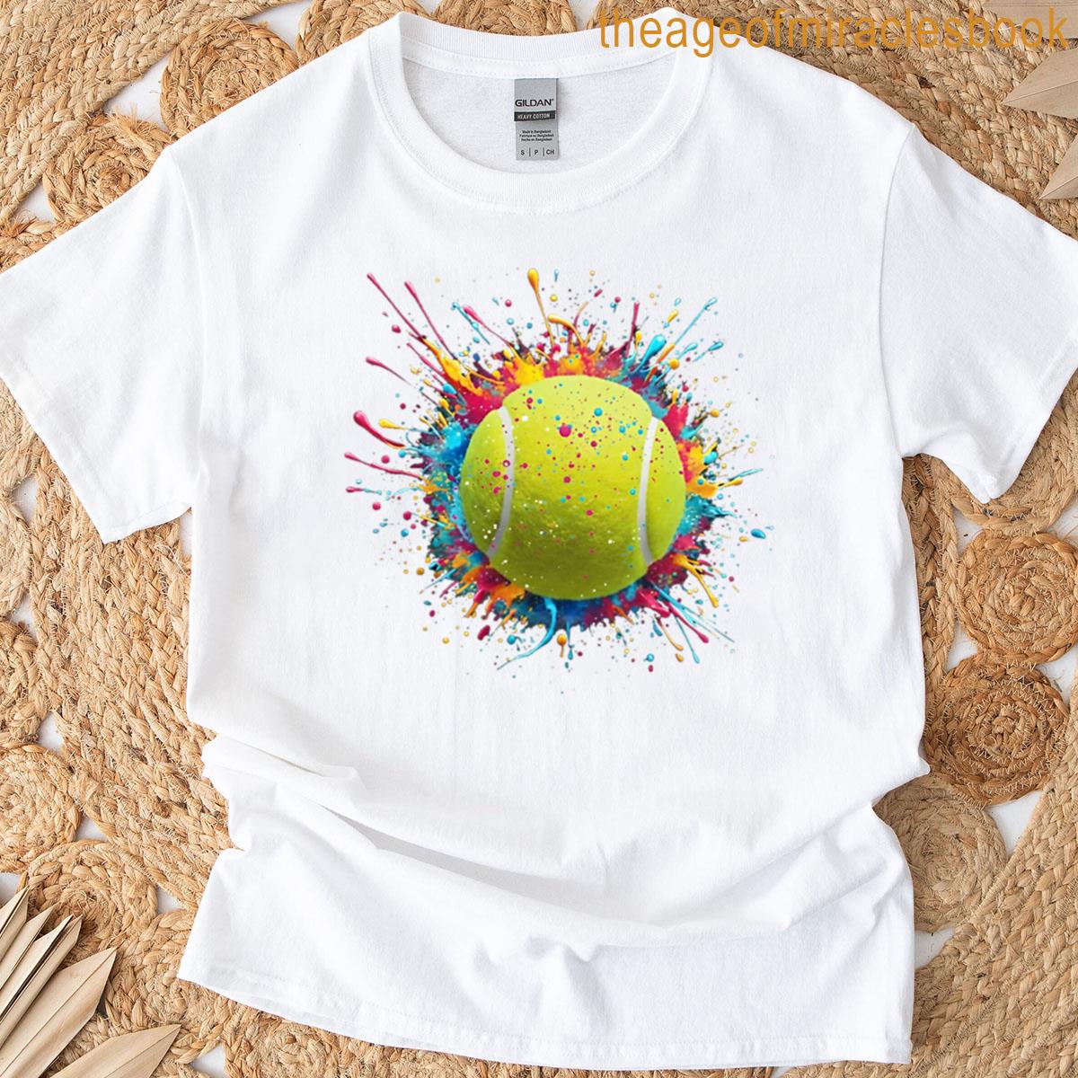 Color Splash Tennis Ball Explosion Tee T-shirt