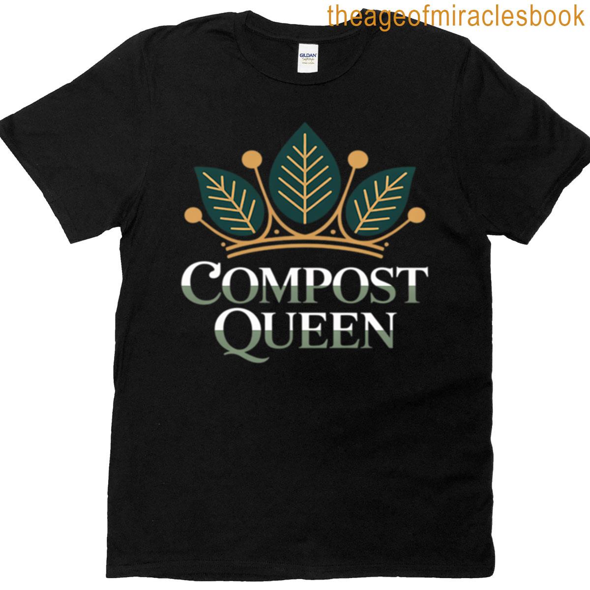 Compost Queen King Crown Eco Friendly Print T-shirt