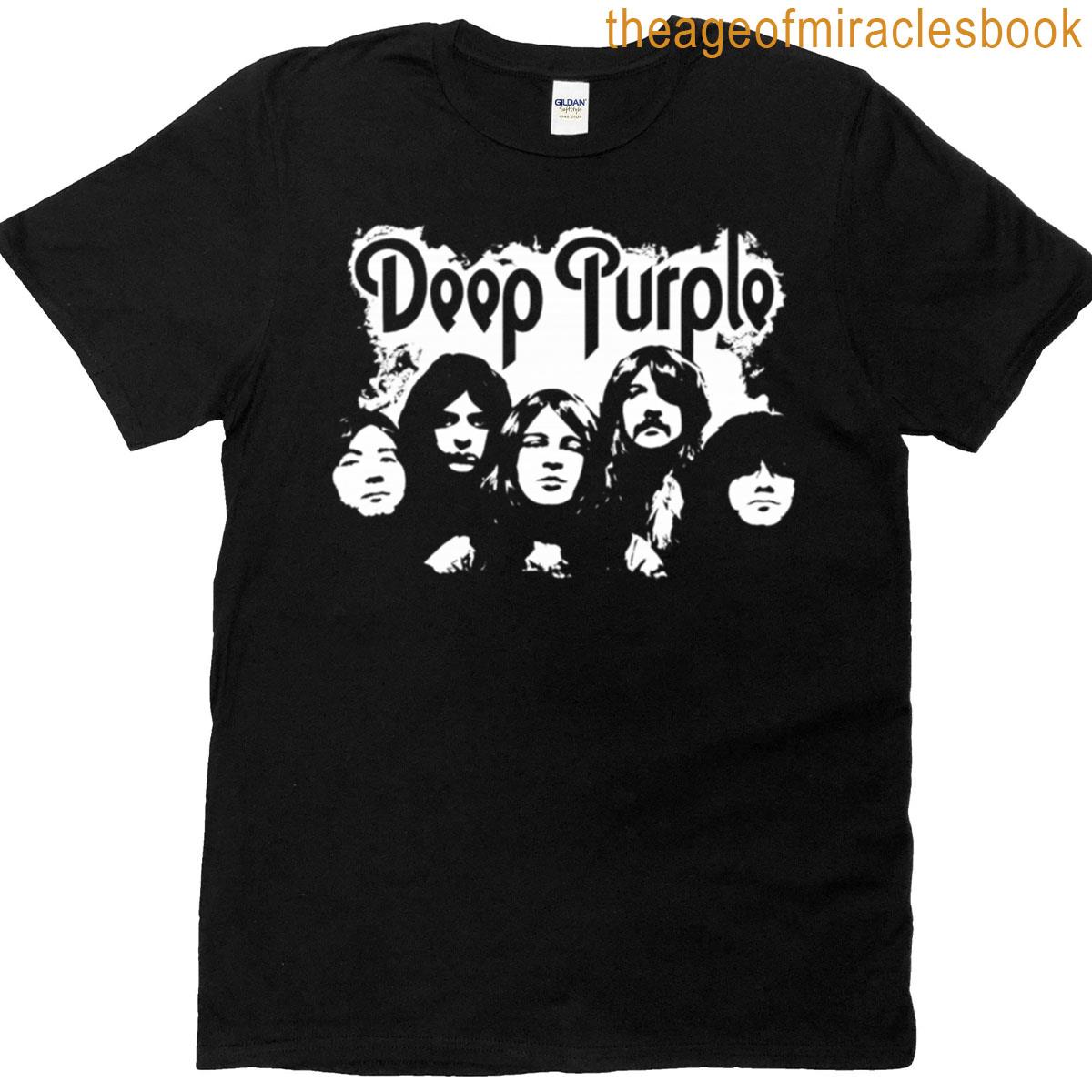Deep Purple High Contrast Faces Logo T-shirt