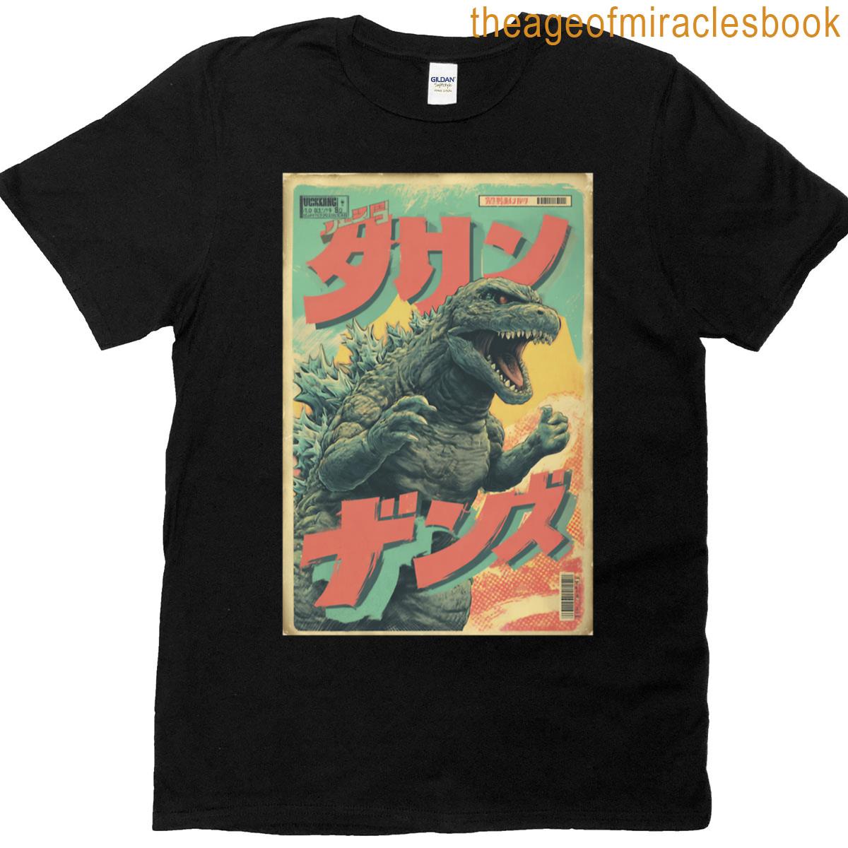 Godzilla Kanji Vintage Poster T-shirt