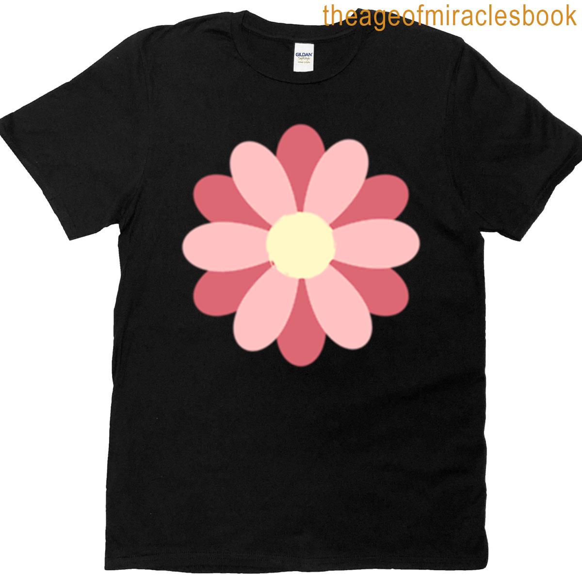 Simple Pink Flower Design T-shirt
