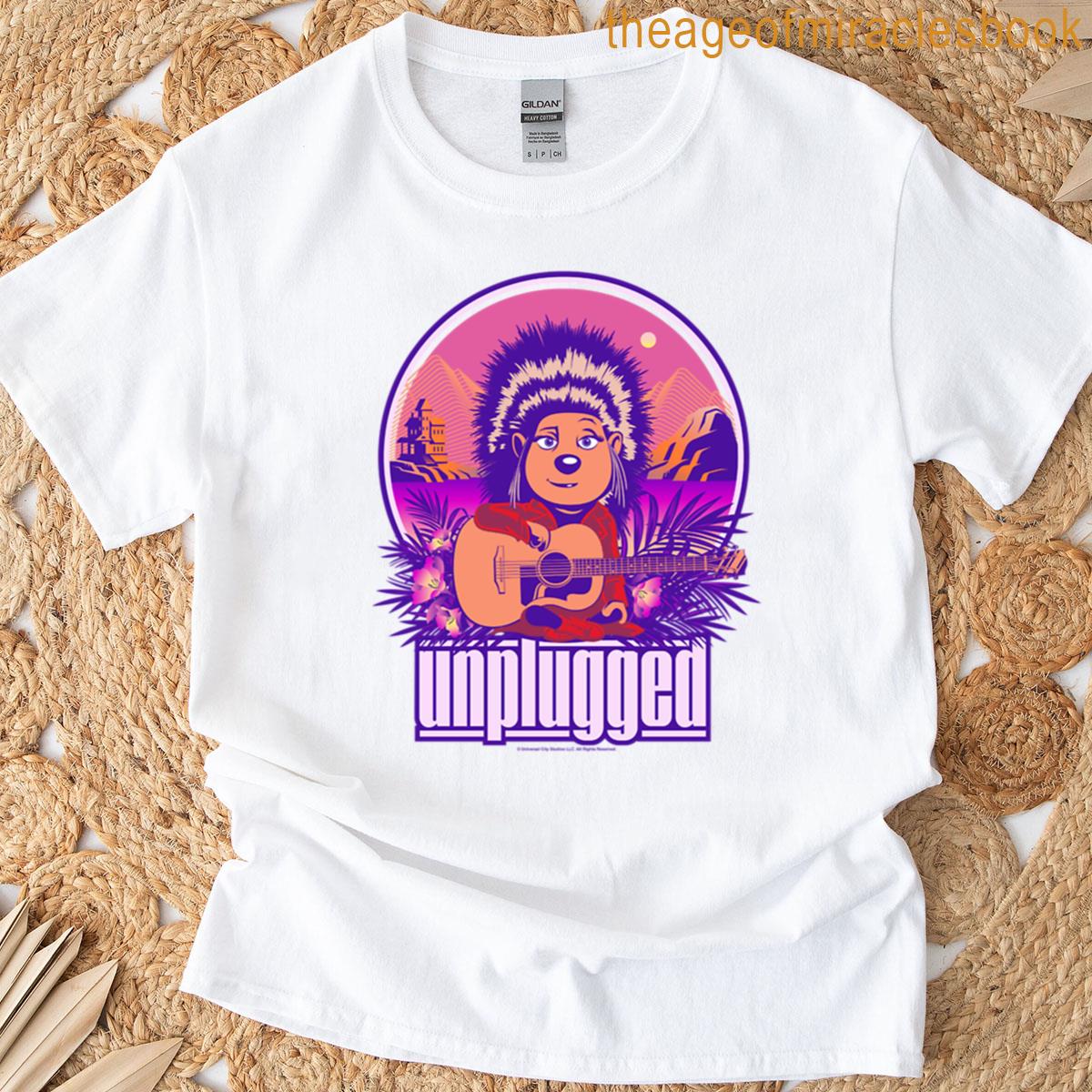 Sing 2 Ash Unplugged Retro Poster T-shirt