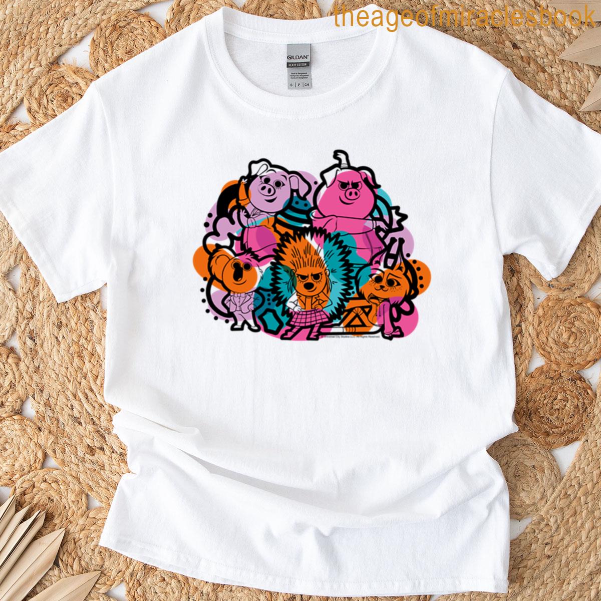 Sing 2 Group Shot Doodle Poster T-shirt