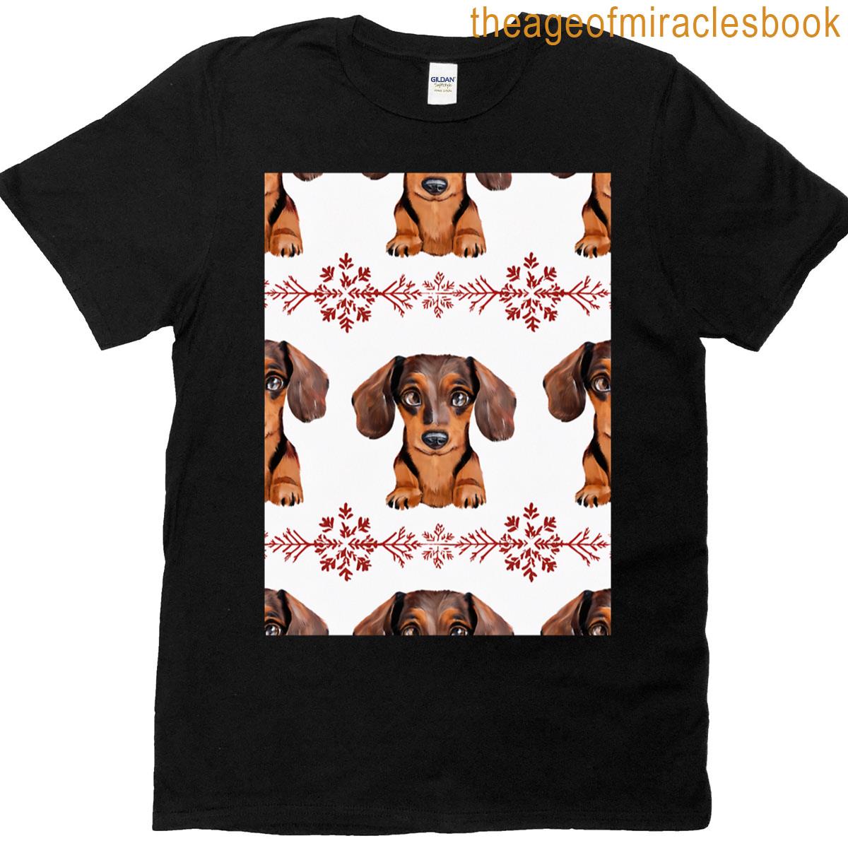 Dachshund Christmas Pattern T-shirt