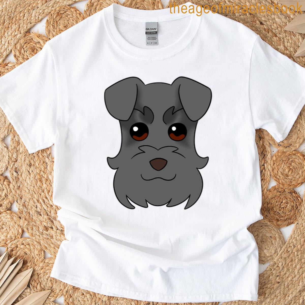 Dark Grey Schnauzer Black Brows T-shirt