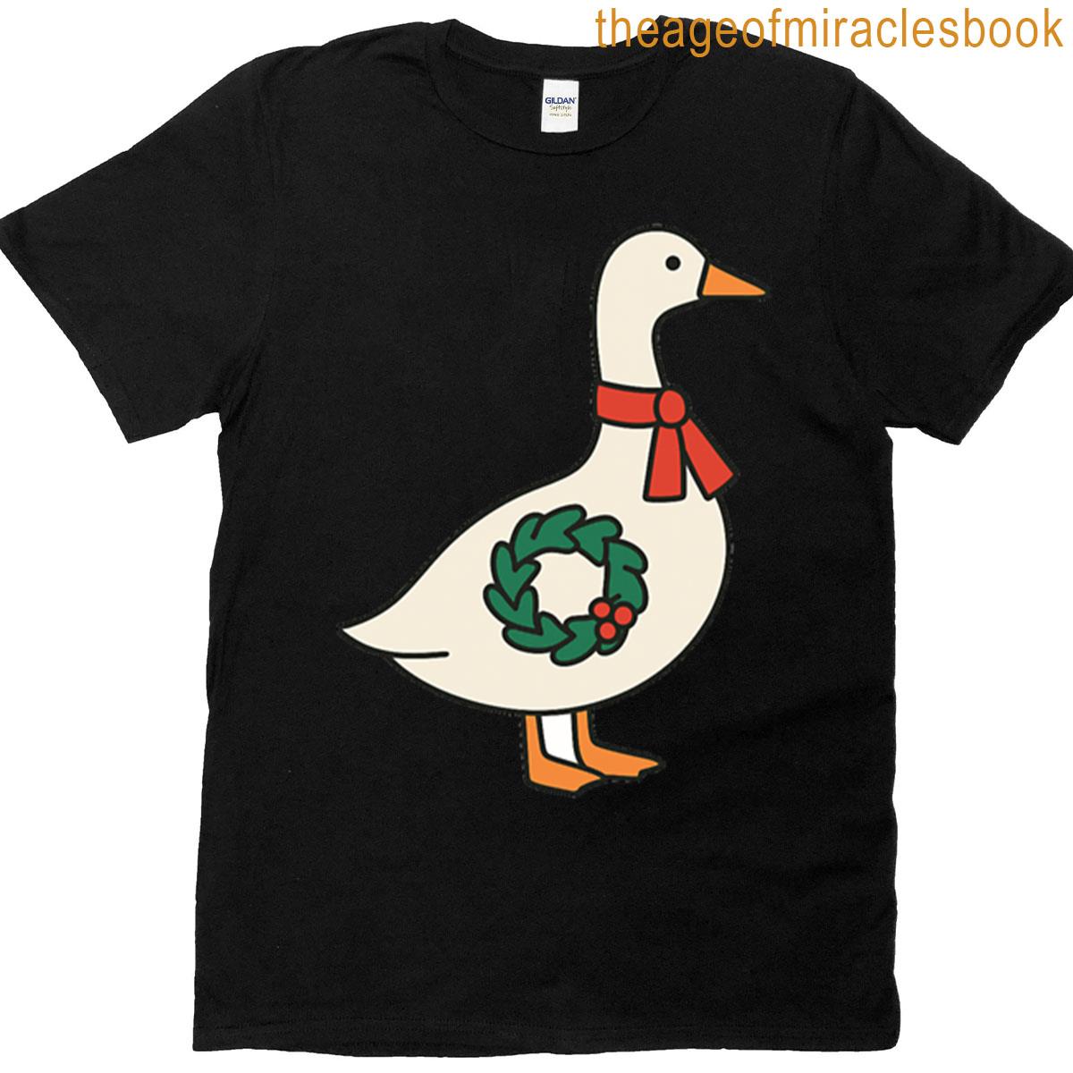 Festive Goose Minimalist Design T-shirt