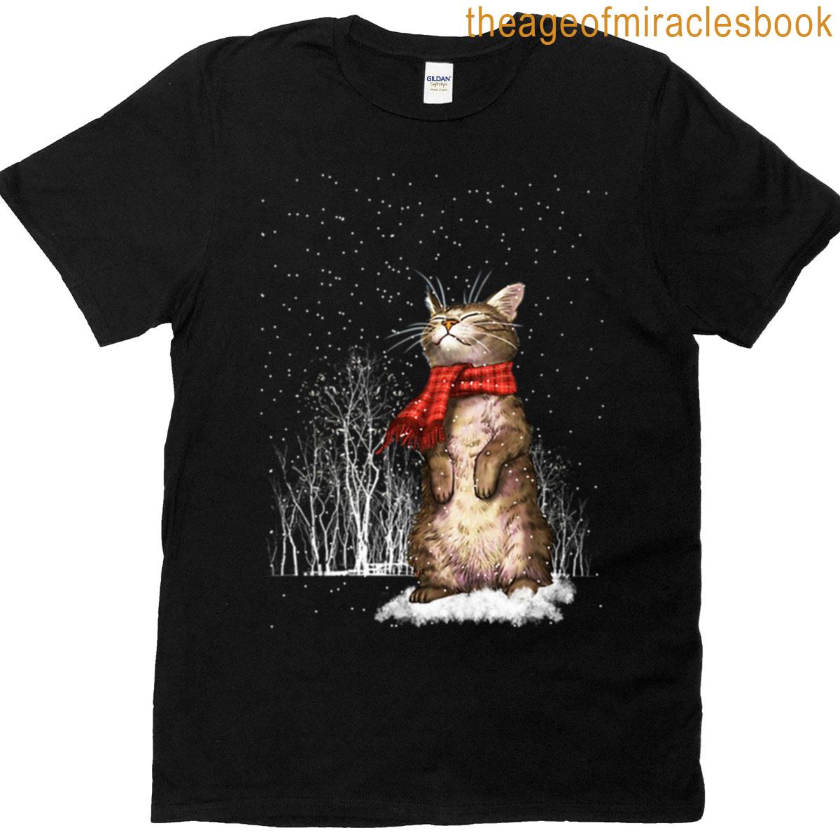 Galaxy Cat Stars Moon T-shirt
