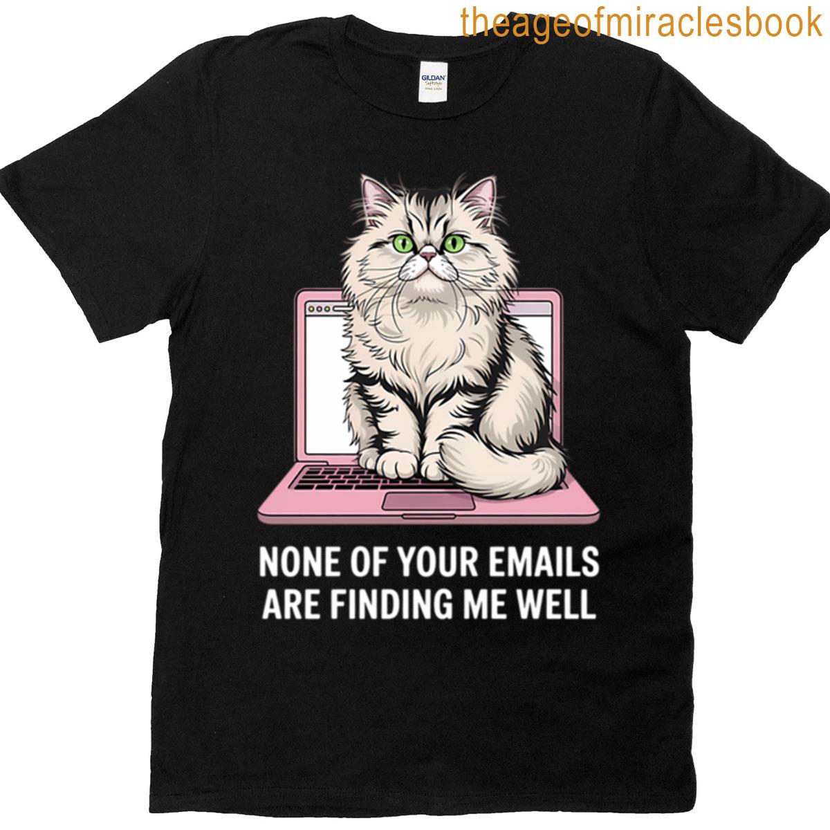 Humorous Cat Computer Joke T-shirt