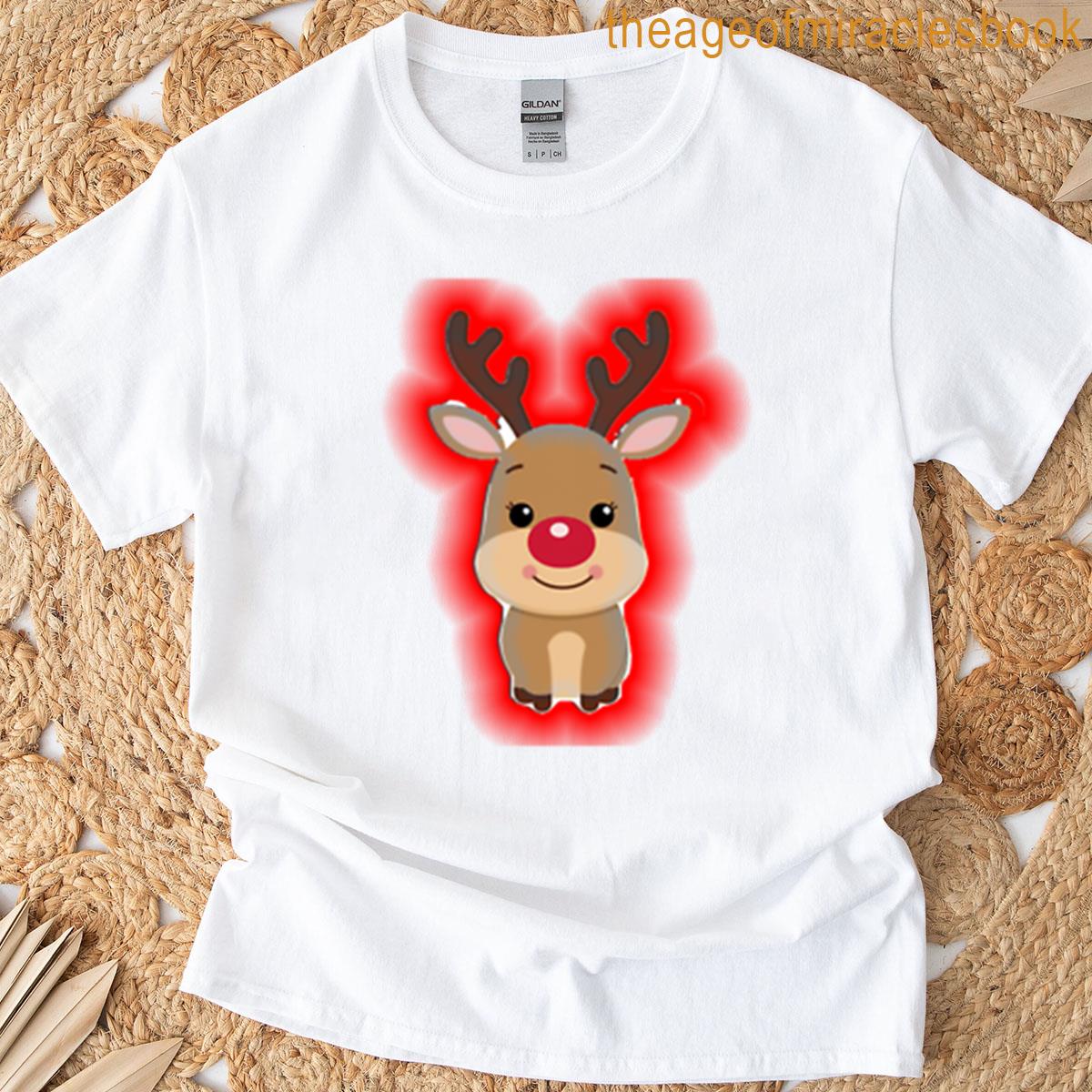 Rudolph Sticker T-shirt