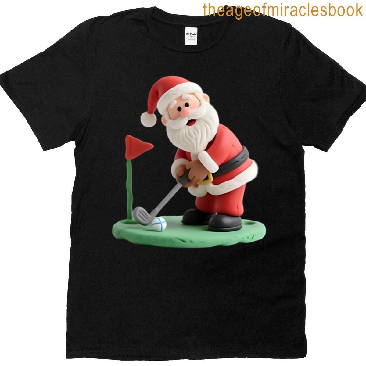 Santa Playing Golf T-shirt