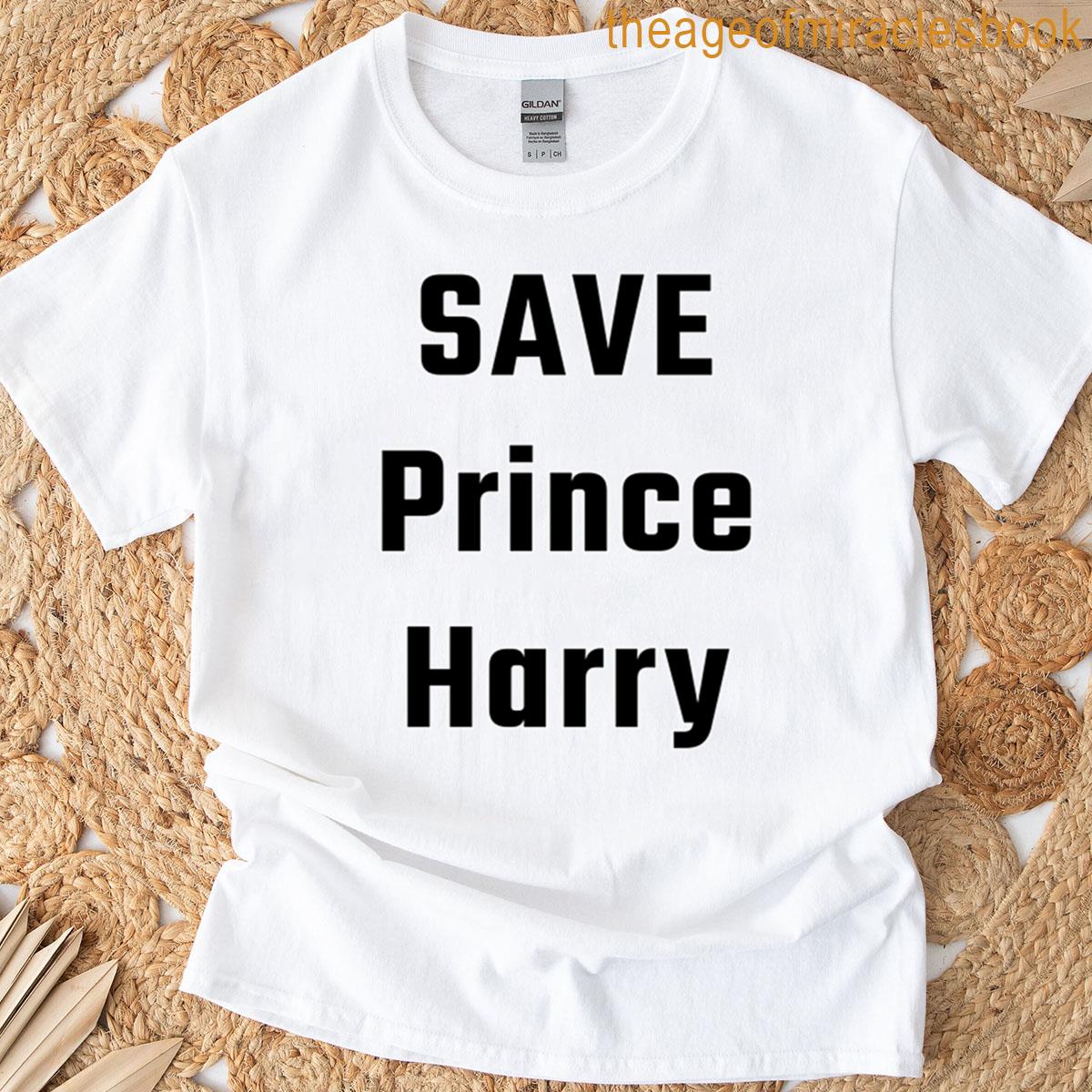 Save Prince Harry In Black T-shirt