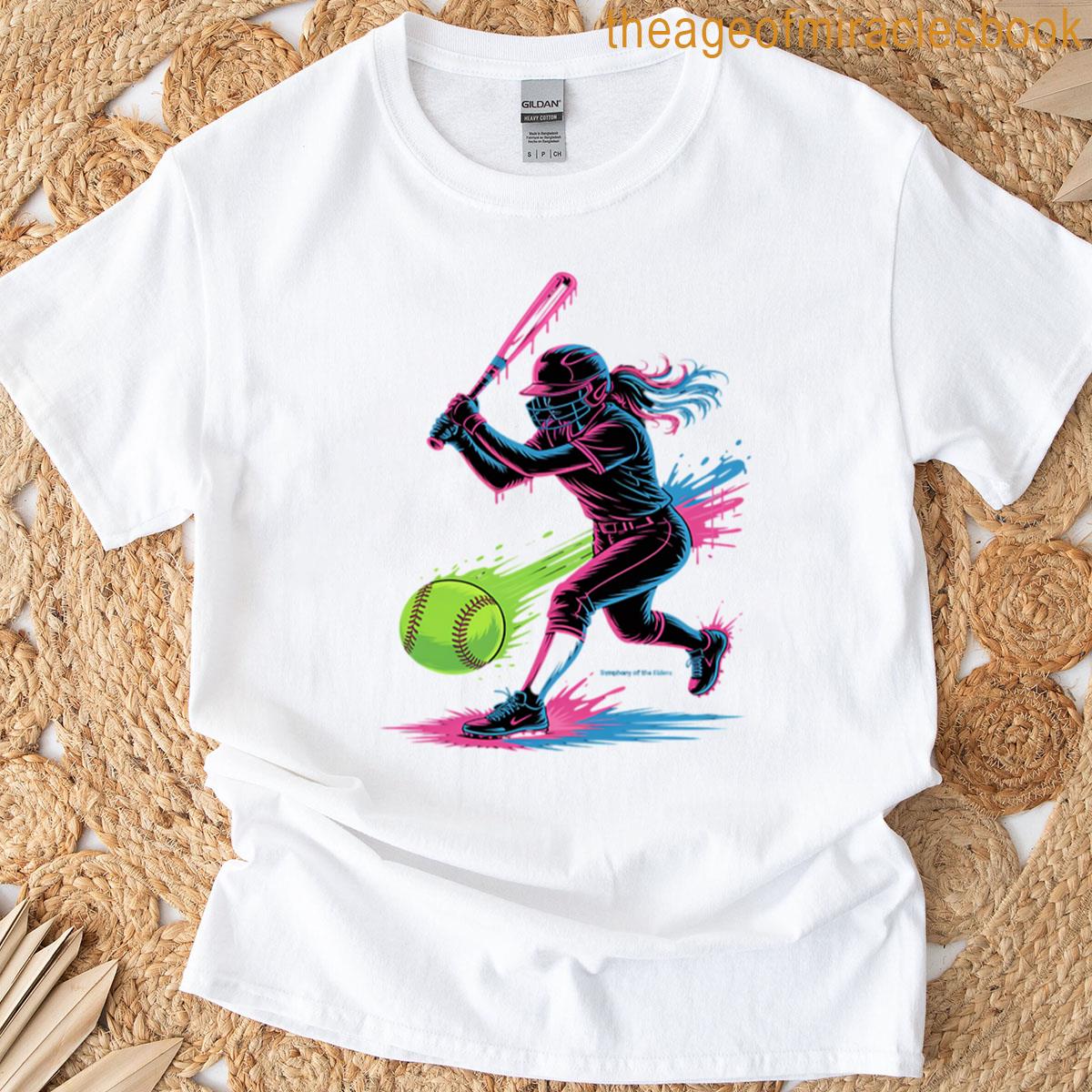 Softball Player Ice Cream Softball Drip T-shirt
