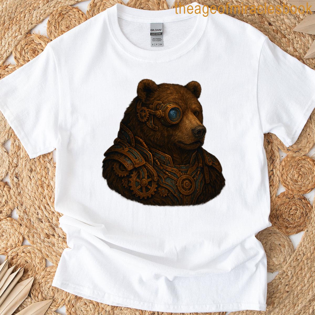 Steampunk Bear Mechanical Brass Guardian T-shirt