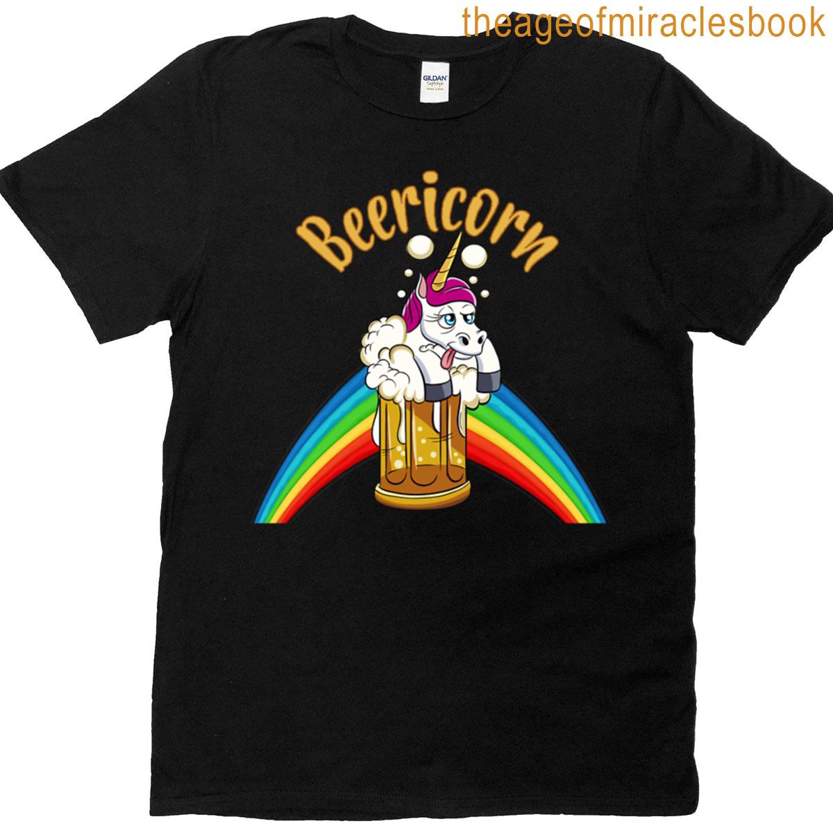 Beericorn Funny Beer Drinking Unicorn T-shirt