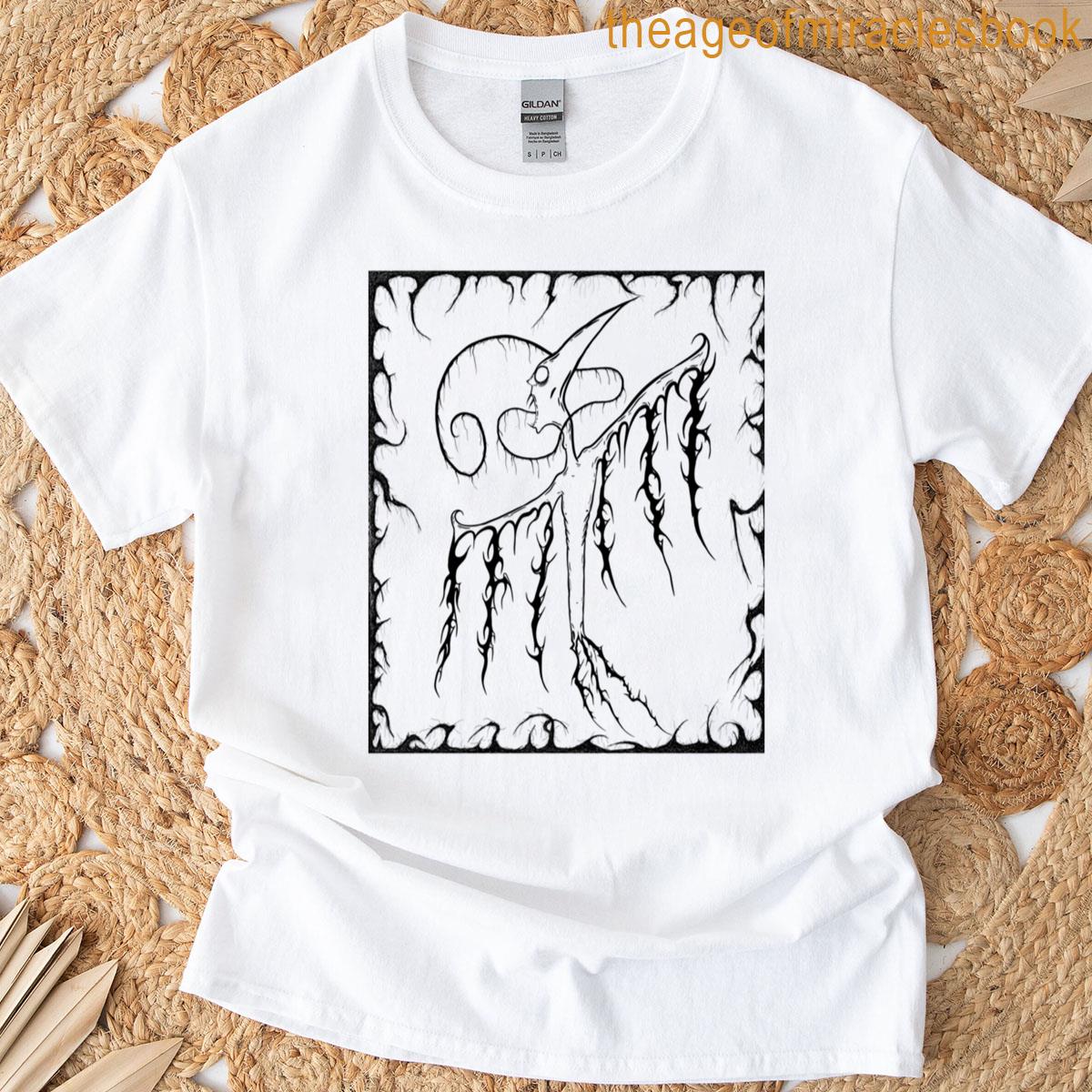 Gothic Bat Dark Screaming Creature Illustration T-shirt