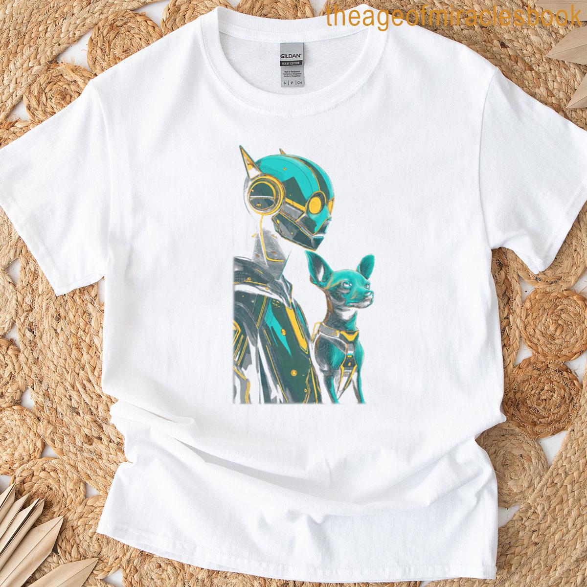 Neon Robot Loyal Pup T-shirt