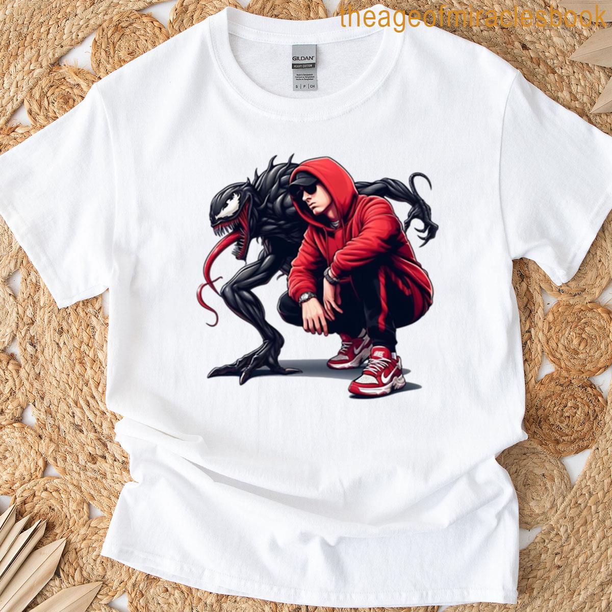 Red Oni Demon Creature Gothic Ink T-shirt