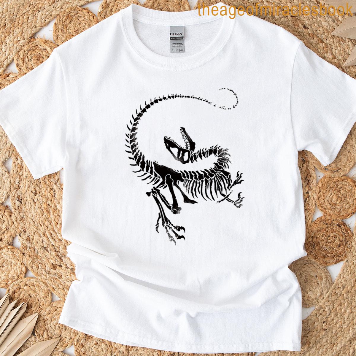 Velociraptor Skeleton Print T-shirt