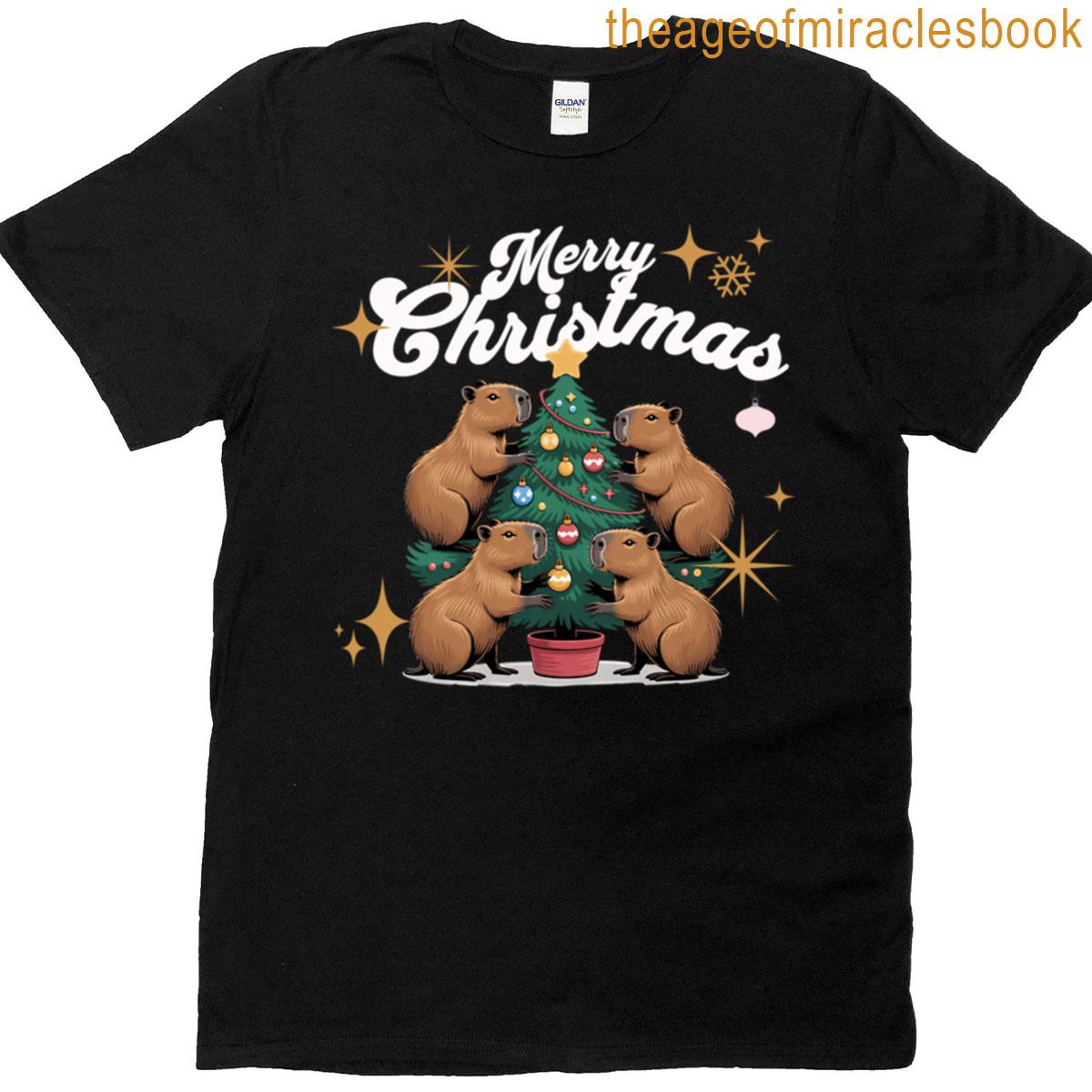 Capybara Christmas Gathering T-shirt