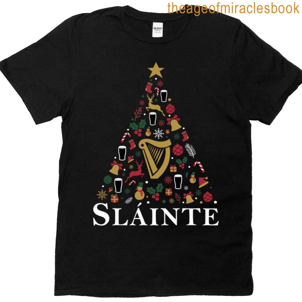 Christmas Slainte Irish Drink T-shirt