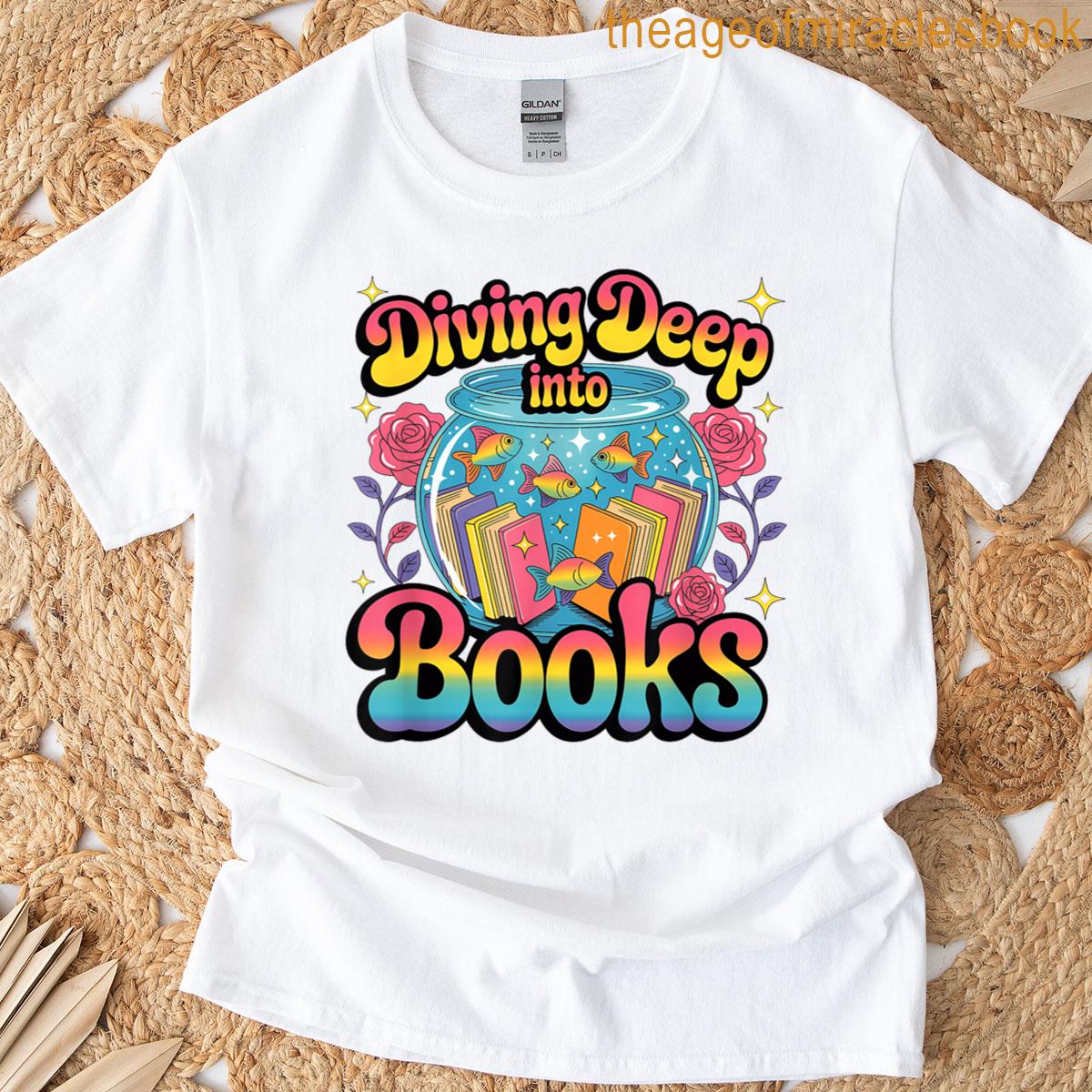Diving Deep Into Books Oceanic Imagination T-shirt