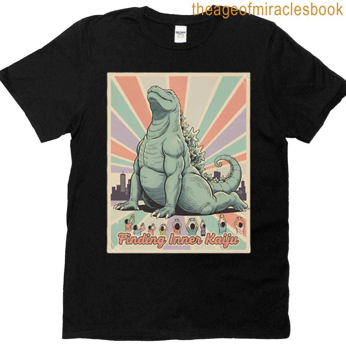 Finding Inner Kaiju Retro Monster Zen Oversized T-shirt
