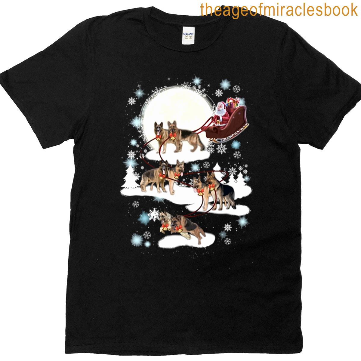 German Shepherd Christmas T-shirt