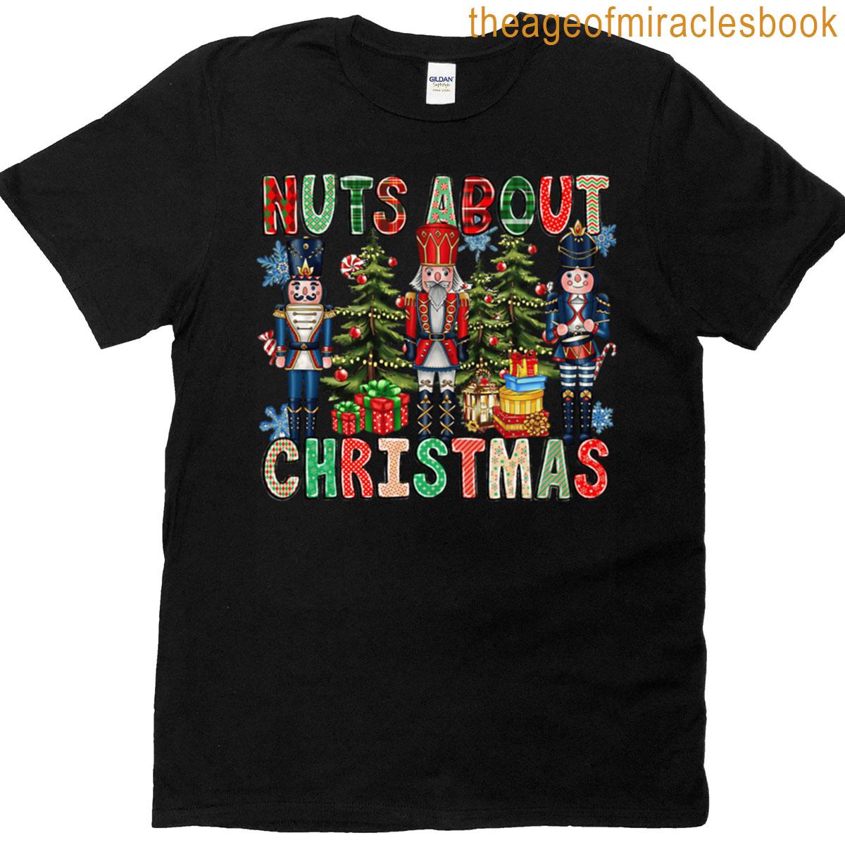 Nuts About Christmas Nutcracker Holiday Design T-shirt