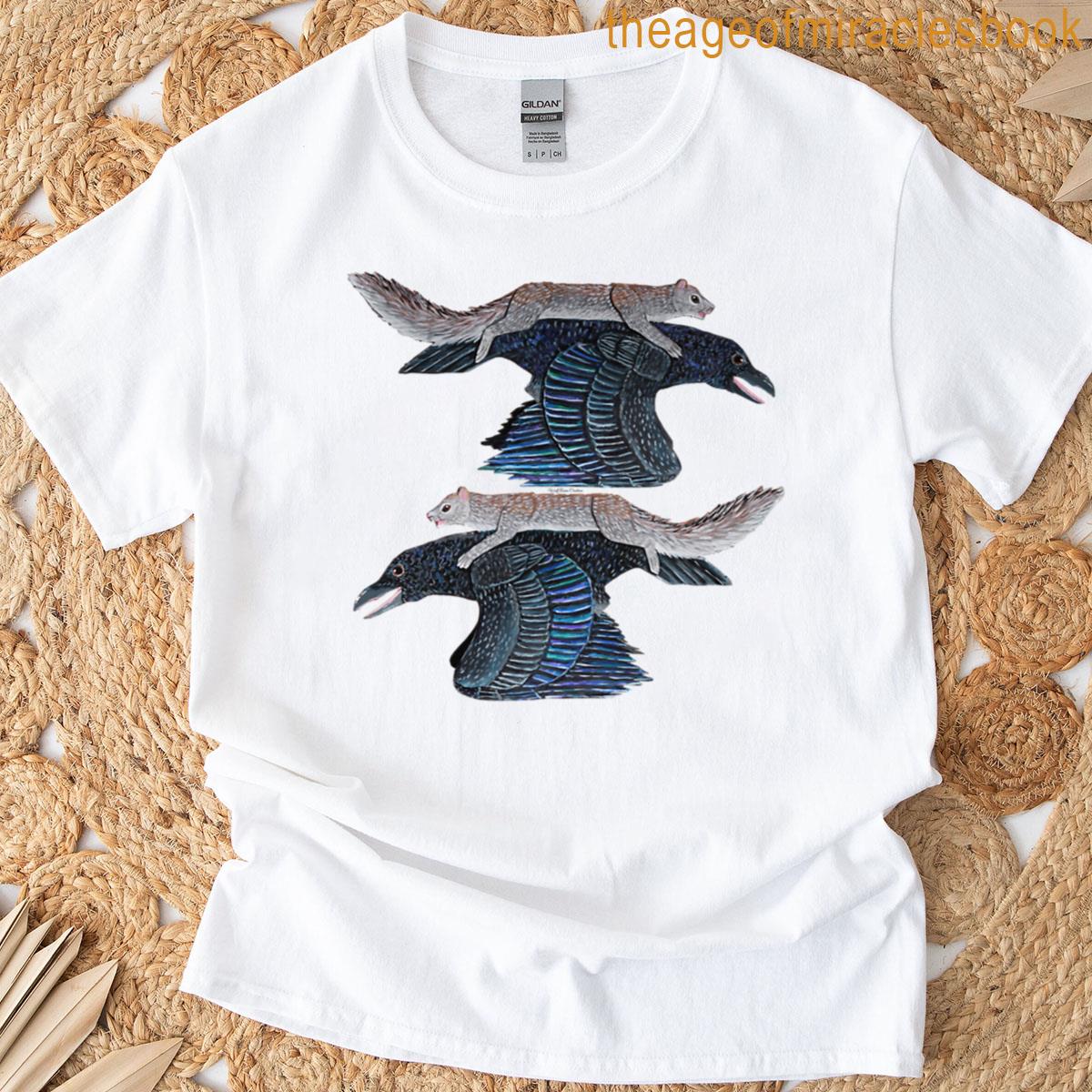 Squirrel On A Raven Paper Cutout T-shirt