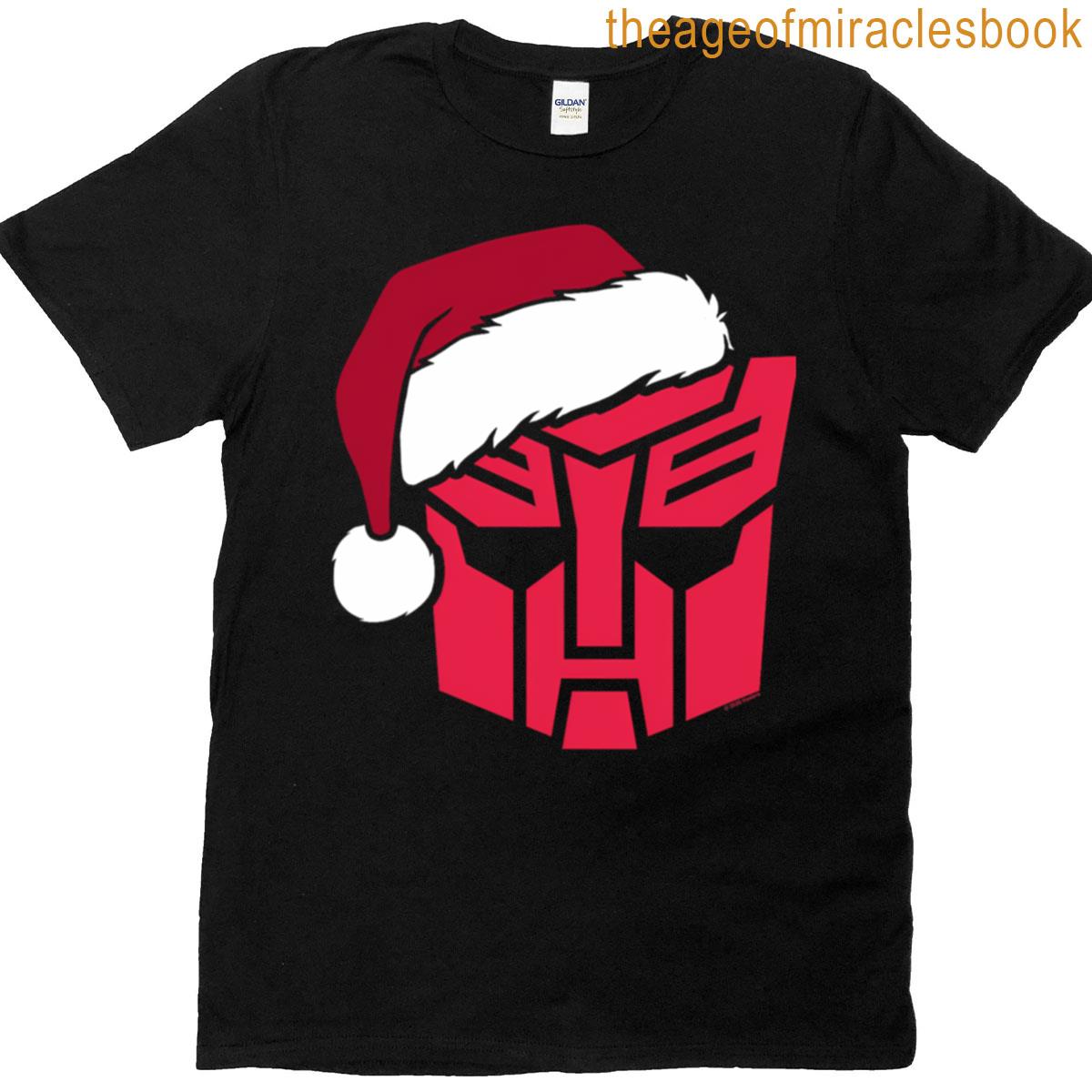 Transformers Christmas Autobots Santa Hat T-shirt