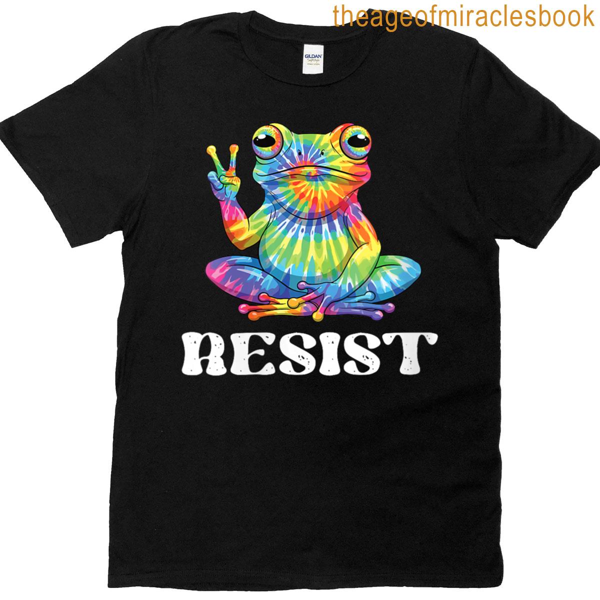 Womens Resist Frog Peaceful Protest T-shirt